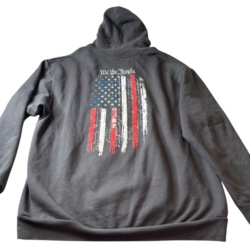 HOWITZER PATRIOT MFG Mens 3XL Graphic Hoodie "We The People" Distressed Flag